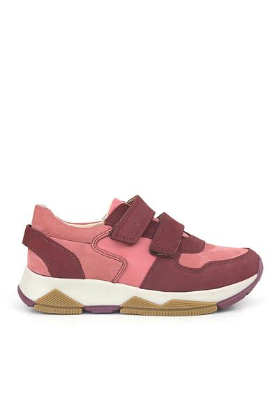 Rakerplus Pantofi sport pentru fete din piele naturală, roz burgundă