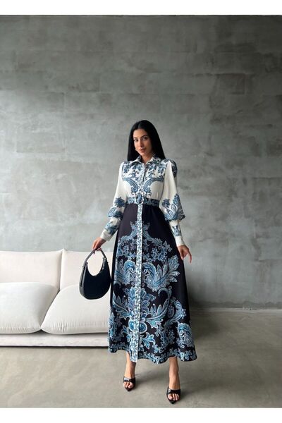 WellWay Látkové šaty Atlas (PÁSEK VČETNĚ) - černé