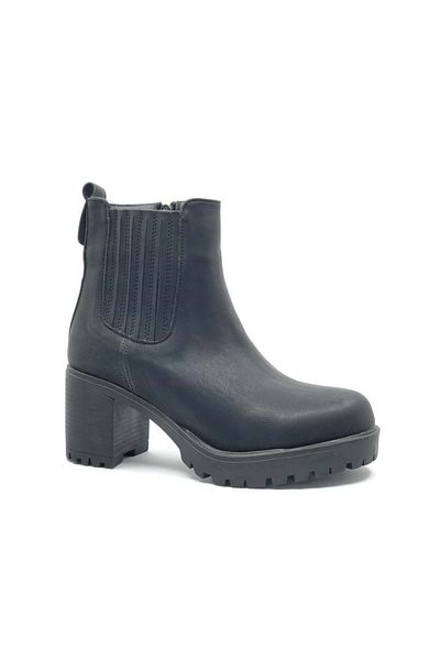 Kids Club Shoes Ayakdaş 2001 - Μαύρες γυναικείες μπότες με τακούνι
