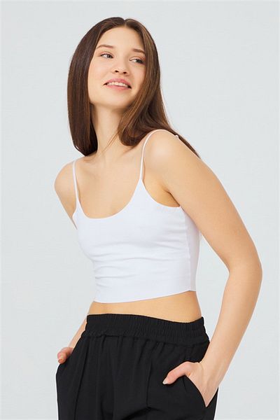 Cottonhill Verstellbare, dünne Träger, lasergeschnittene Crop-Bustiers im 5er-Pack