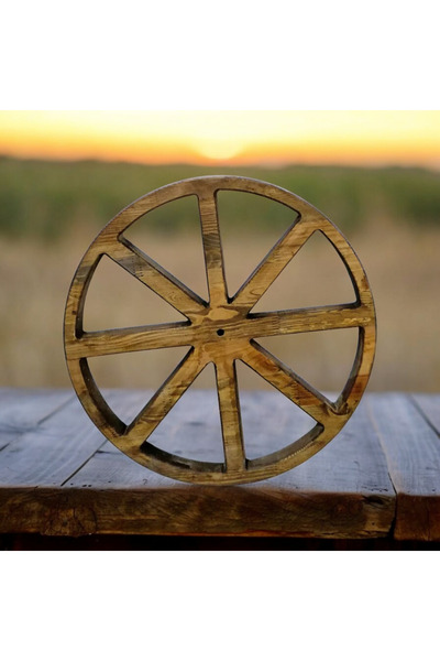 şeker marangoz Ahşap Dekor Tekerlek 40 Cm