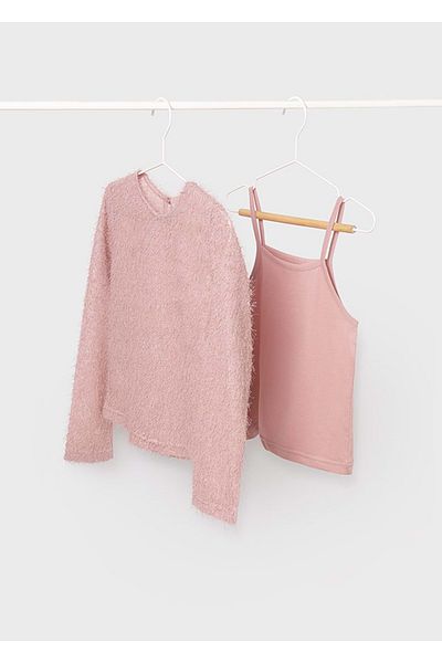 MAYORAL Set de 2 pulovere cu flori de rodie pentru fata