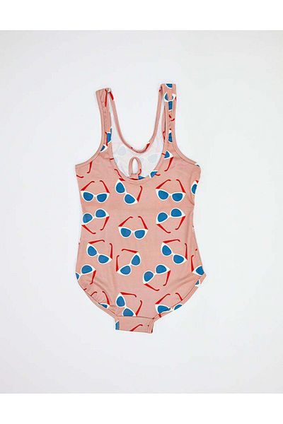 rg kidsstore Costum de baie pentru fetiță cu bretele cu model