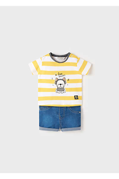 MAYORAL Baby Boy T-Shirt Denim Shorts Set of 2 1216
