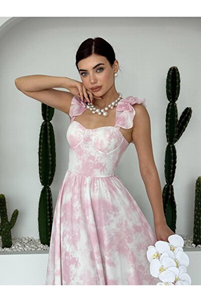 conconmoda Bridney Kadın Midi Elbise - Pembe