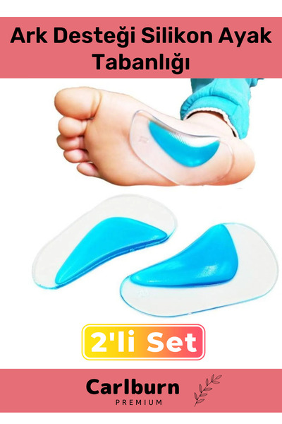 Carlburn Özel Üretim Anatomik Boşluk Doldurucu Jel Düz Tabanlık Ark Desteği S...