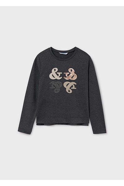 MAYORAL Tricou pentru fete gri închis