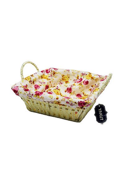 Royaleks Group Square Colored Royaleks - Wicker Cloth Bread Basket - 8823