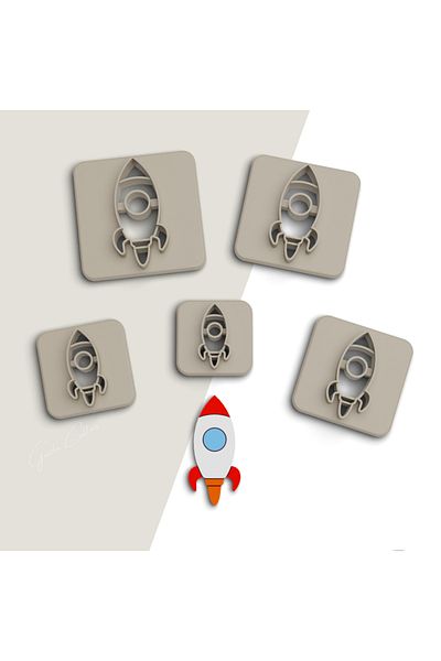 brocutters Rocket Polymer Cutting Mold - Earring and Necklace Model, 5 Sizes, No: 420
