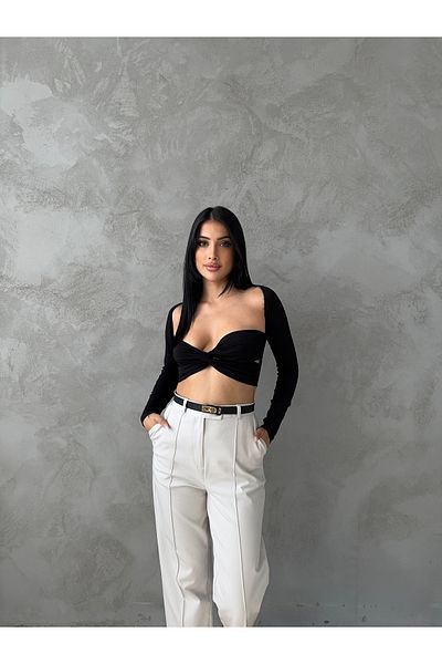Bubble Linen Trousers Full Pattern