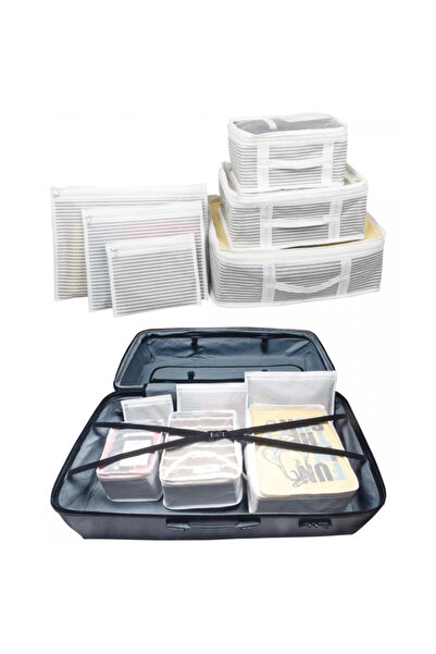 Fırsatkolik Bavul İçi Organizer Seti - Yatak Odası Organizer Set - Makyaj Organizer Mini Hurçlar (6 Parça)