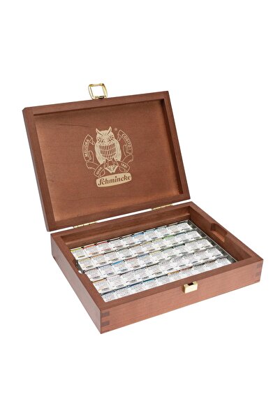 Schmincke Horadam Aquarell Ahşap Kutu Supergranulation 50'li Yarım Tablet 74450