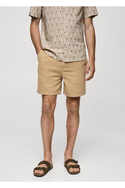 MANGO Man Pocketed Cotton Bermuda Shorts