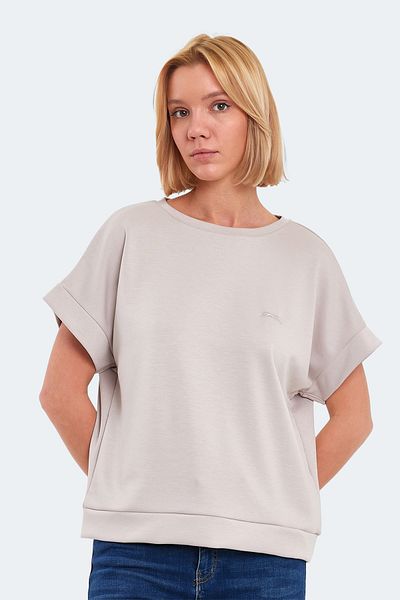 Slazenger Πέτρινο Γκρι Γυναικείο T-Shirt VINKO I