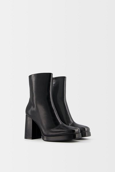 Bershka Ankle Boots with Platform Heels