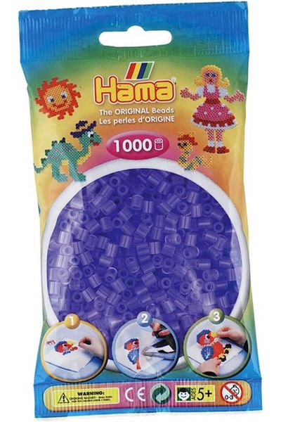 Hama 1,000 Midi Beads - Transparent Lilac