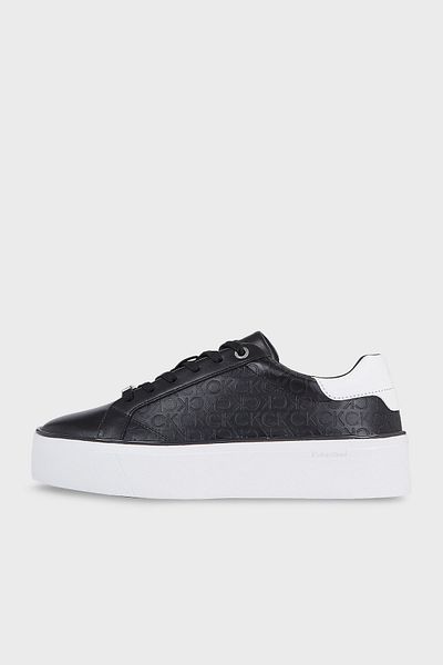 Calvin Klein Plateau-Sneaker aus Leder – Schnürung