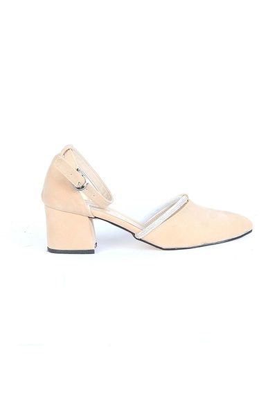 moda ayakkabım Pantofi de modă 546 Pantofi cu toc pentru femei - Mds00873-crem-39