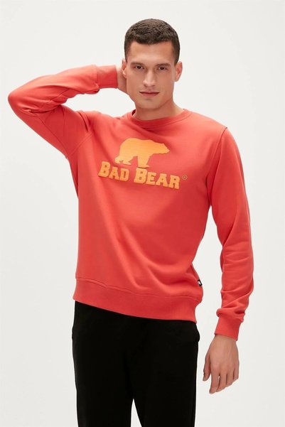 Bad Bear 22.02.12.007 Logo Crewneck 0 Yaka Erkek Sweat - Kiremit