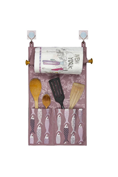 Epilons Ξύλινη θήκη πολλαπλών χρήσεων για χαρτοπετσέτες και κουτάλια κουζίνας...