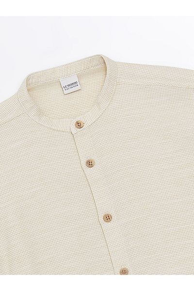 LC Waikiki Hakim Collar Short Sleeve Boy's Shirt