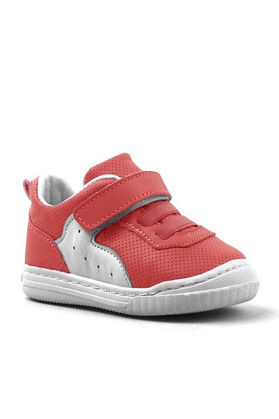 Rakerplus Pup Genuine Leather Red Velcro Elastic First Step Baby Shoes