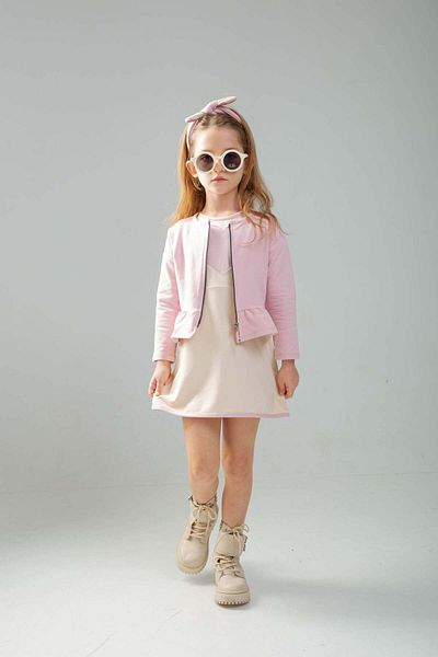 rg kidsstore Комплект от детска рокля и жилетка