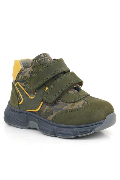 Rakerplus Genuine Leather Khaki Yellow Baby Sports Boots