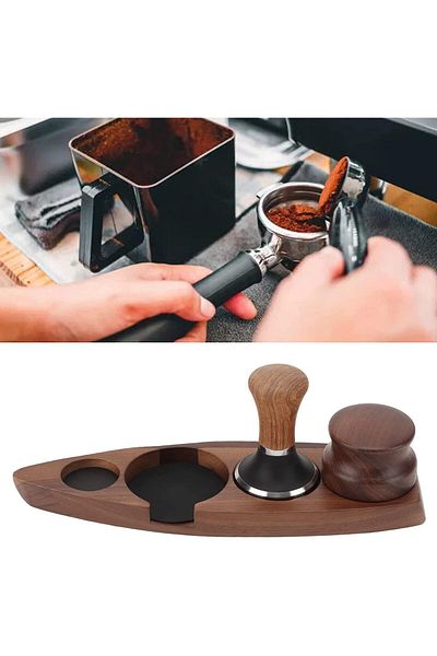 MIBRU Coffee wooden tamping base boat shape 51mm-54mm