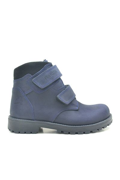 Rakerplus Παιδικές μπότες Sentor από γνήσιο δέρμα Navy Blue Shearling Velcro
