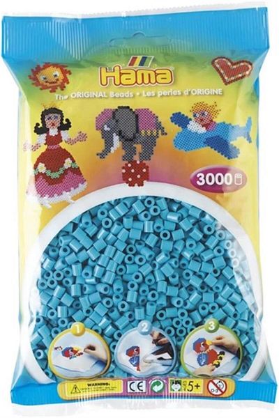 Hama Midi Bead 3,000 Pieces - Azur Blue