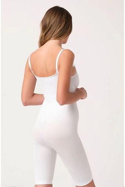 Kadınle White Women's Long Length Seamless Corset - 750