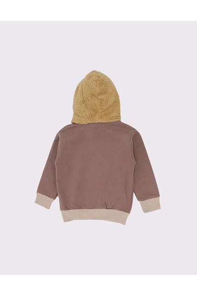 rg kidsstore Унисекс детски зимен плюшен топ с качулка