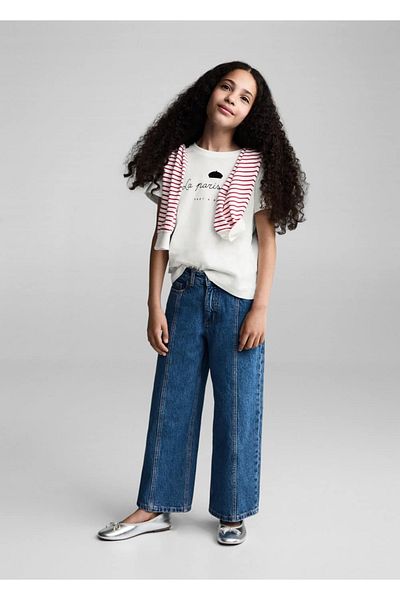 MANGO Kids Βαμβακερό μπλουζάκι με σχέδια