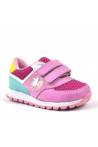 Rakerplus Genuine Leather Pink Velcro Baby Girl Sneakers