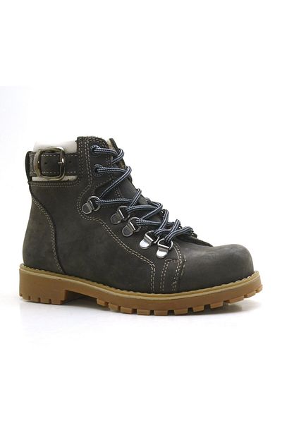 Rakerplus Cizme de iarnă unisex pentru copii Griffon din piele naturală cu fermoar