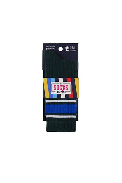 The Socks Company Дамски чорапи с тъмнозелени мотиви 23kdcr278k