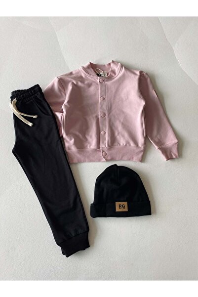 rg kidsstore Unisex Snap Cardigan and Sweatpants Set for Kids