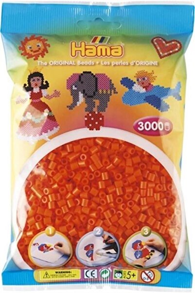 Hama Orange Midi Beads 3,000