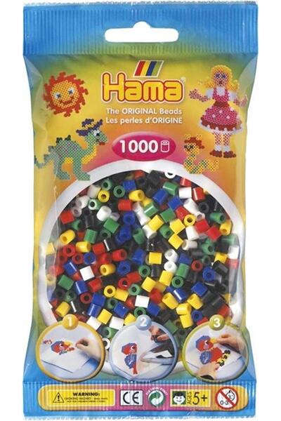 Hama Midi Boncuk 1.000'lik - 6 Temel