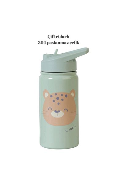 saro Blue 500ml Stainless Steel Water Bottle with Straw/Juicer/Thermos