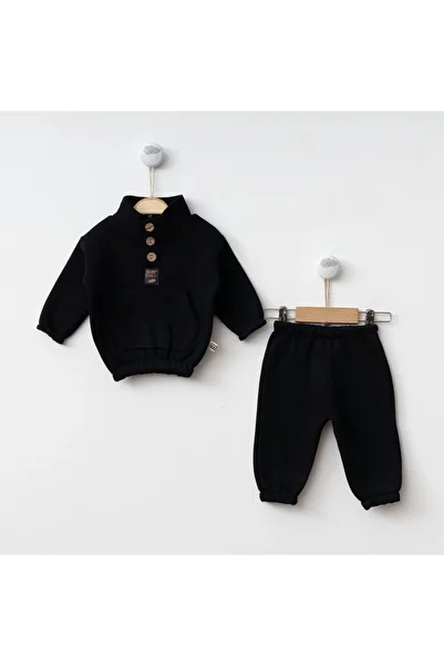 Minimus Newborn Baby Girl and Boy Winter Fleece Sports Suit Double Bottom Top Board Button Detail Pocket Suit