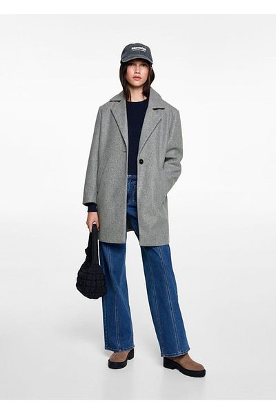 Mango Teen Cloth Coat with Pockets