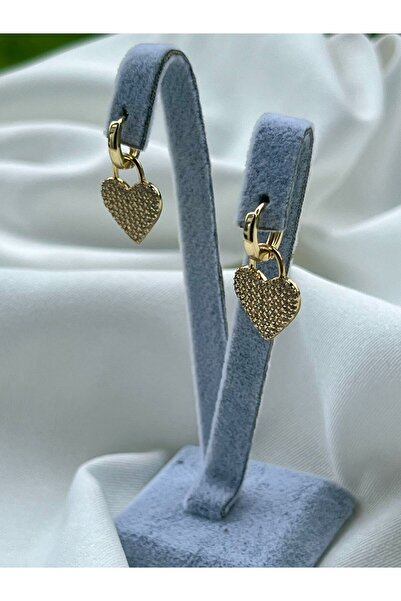 XUPİNGS Xuping Jewelry Zirkon Taşlı Kalp Çelik Küpe