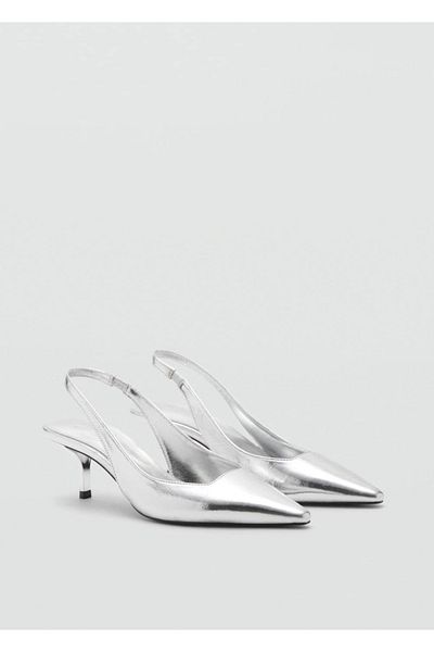 MANGO Woman Metallic-Schuhe – Schnürschuhe
