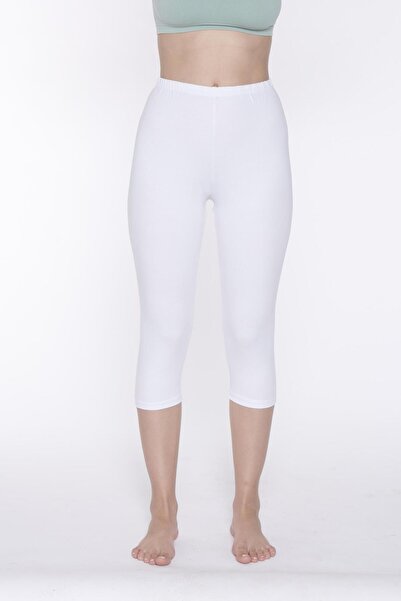YILDIZ 3655 Білі лікрані жіночі капрі-леггінси