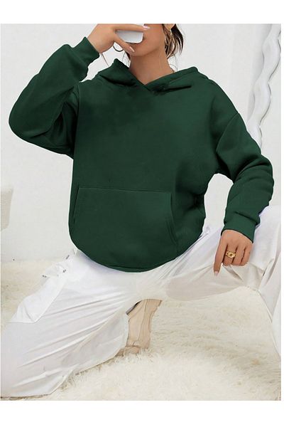 halowear Φούτερ με κουκούλα Unisex 2ip Raster πράσινο πλεκτό ύφασμα