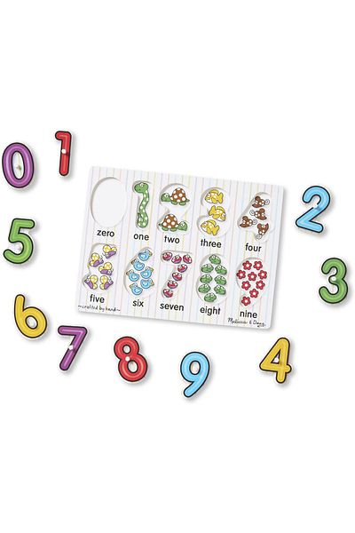 Melissa & Doug لغز ميليسا ودوج مع حامل خشبي - الأرقام