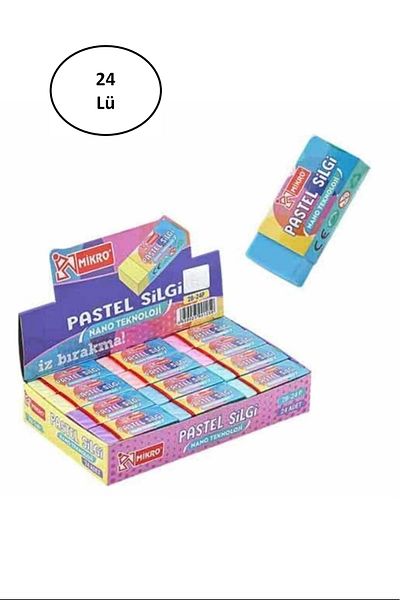 Mikro Eraser 2b-24p Pastel Soft 2b24trp 24 pcs