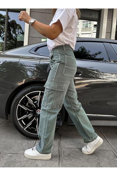 Zerrincan Giyim Çağla Yeşili Kargo Cepli Pantolon